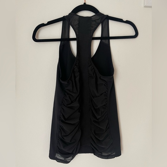 ATHLETA Breezy Ruched Black Tank - Picture 3 of 4